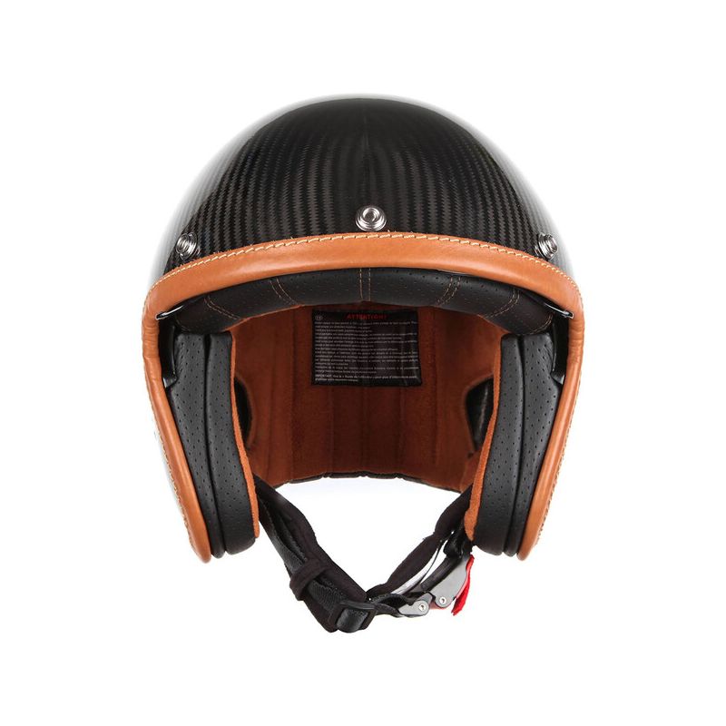 Casque Jet Naked Helmet Fibre De Carbone Helstons Noir Mat Xl