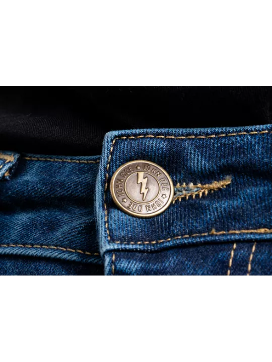 Motorrad-Jeans Frau Luna High Mono - John Doe