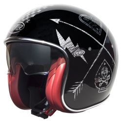 Nx Open Face Helmet Silver Chromed - Premier