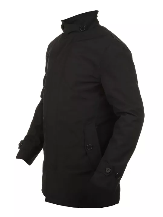 Vstreet Trench Coat Jacket Schwarz