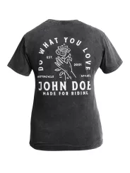 T-Shirt Moto Femme Rose Fade Out - John Doe