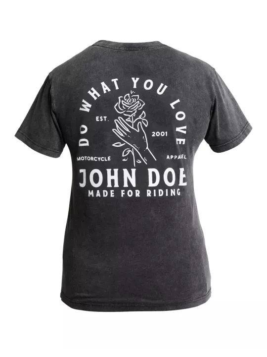 T-Shirt Moto Femme Rose Fade Out - John Doe