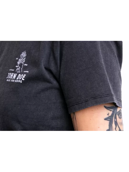 T-Shirt Frau Motorrad Rosa Fade Out - John Doe
