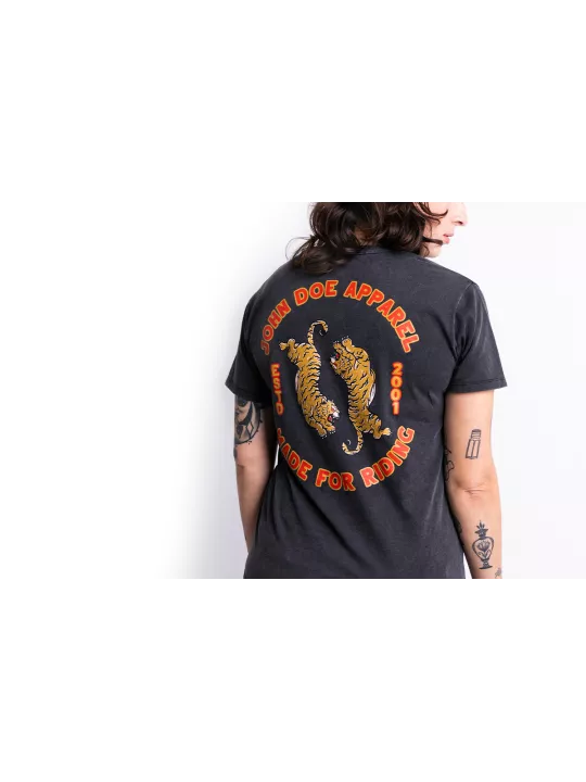 T-Shirt Motorrad Frau Tiger Ii Fade Out - John Doe