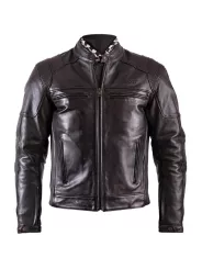 Giacca in pelle Helstons TRUST Plain Nero