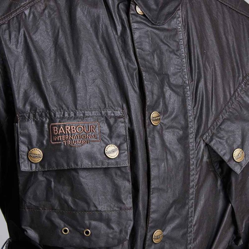 triumph barbour leather jacket