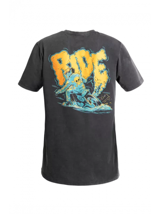 Camiseta Moto Wolf Fade Out - John Doe