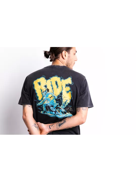 T-Shirt Moto Wolf Fade Out - John Doe