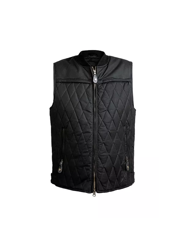Motorradjacke Lowride Ärmellos aus Wachs - John Doe