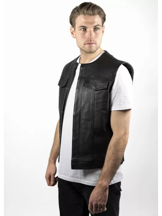Mc Outlaw Leather Vest - John Doe