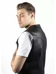 Giacca da moto in pelle senza maniche Mc Outlaw - John Doe