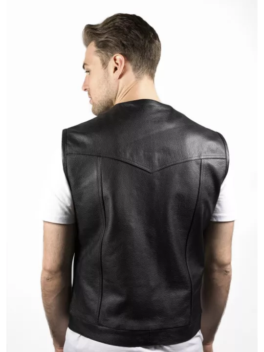 Mc Outlaw Leather Vest - John Doe