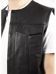 Giacca da moto in pelle senza maniche Mc Outlaw - John Doe