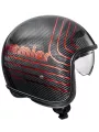 Vintage Platinum Carbon Ex Red Chromed Bm Open Face Helmet - Premier