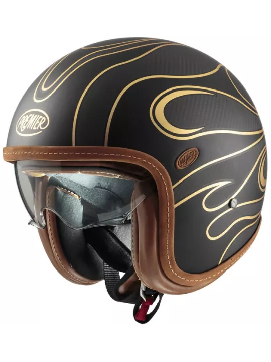 Casque Vintage Platinum Carbon Fr Gold Chromed Bm - Premier