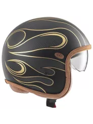 Capacete Vintage Platinum Carbon Fr Gold Chromed Bm - Premier