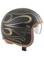 Vintage Platinum Carbon Fr Gold Chromed Bm Open Face Helmet - Premier