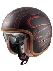 Casco Vintage Platinum Carbon Fr Rosso Cromato Bm - Premier