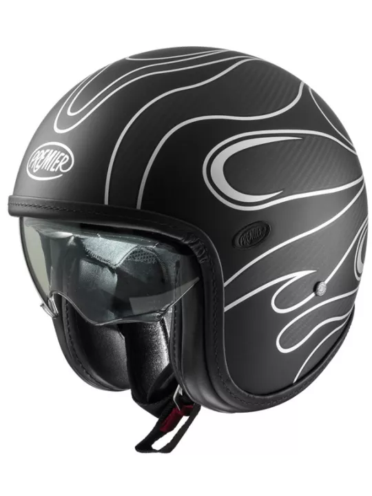 Casque Vintage Platinum Carbon Fr Silver Chromed Bm - Premier