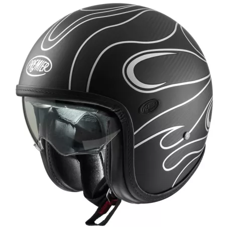 Casque Vintage Platinum Carbon Fr Silver Chromed Bm - Premier