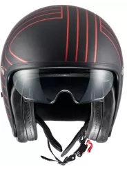 Casco Vintage Ex Rojo Cromado Bm - Premier