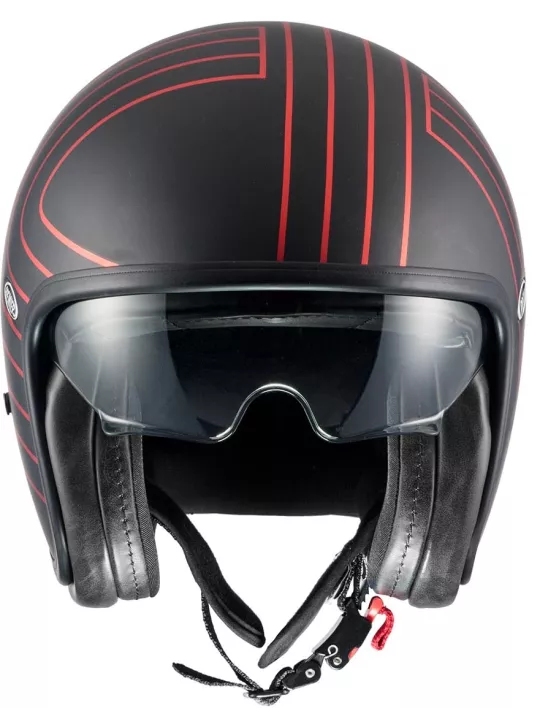 Casco Vintage Ex Rosso Cromato Bm - Premier