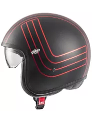 Casco Vintage Ex Rosso Cromato Bm - Premier