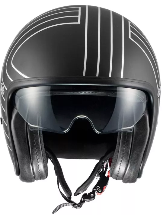 Vintage Ex Silver Chromed Bm Open Face Helmet - Premier
