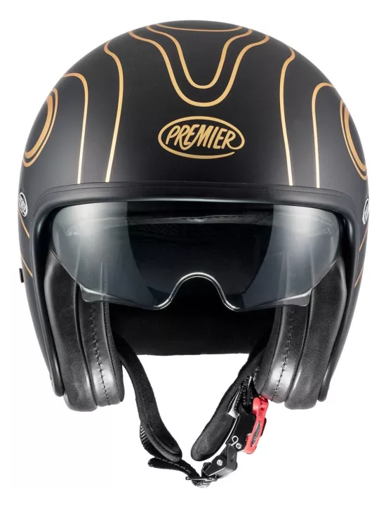 Vintage Fr Gold Chromed Bm Open Face Helmet - Premier