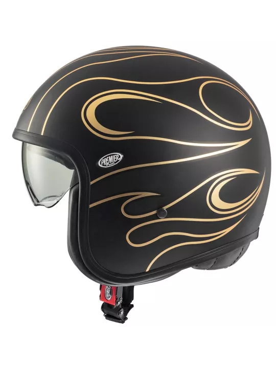 Vintage Fr Gold Chromed Bm Open Face Helmet - Premier