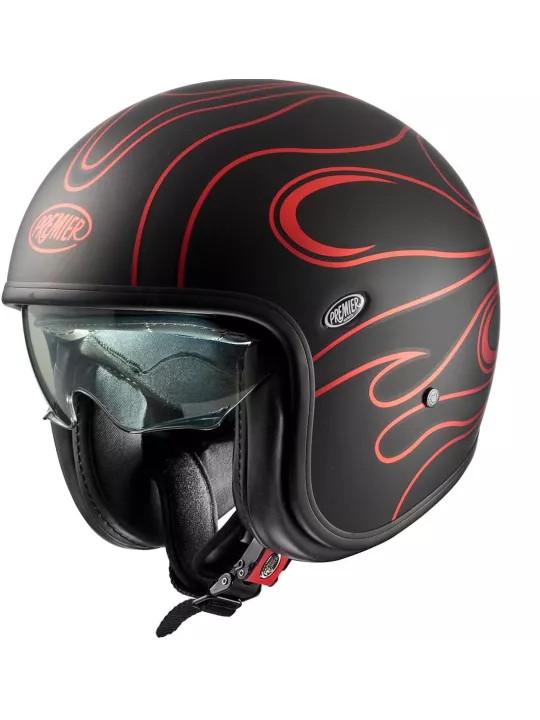 Casco Vintage Fr Rosso Cromato Bm - Premier