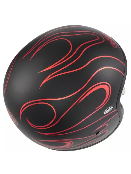 Vintage Fr Red Chromed Bm Open Face Helmet - Premier