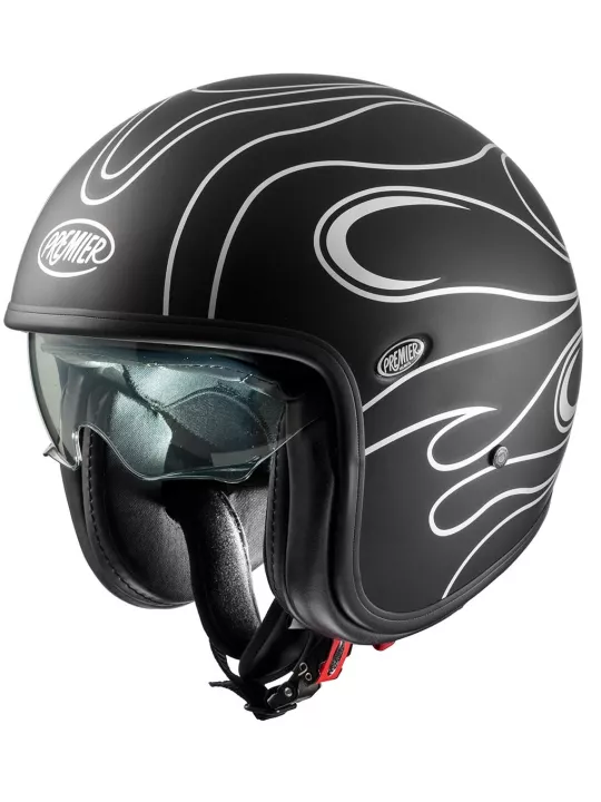Vintage Fr Silver Chromed Bm Open Face Helmet - Premier