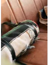 Leather Blanket Roll Strap - Iron And Resin