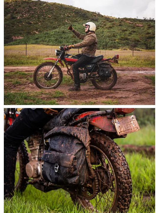 Motorcycle Pannier Bag - Iron And Resin