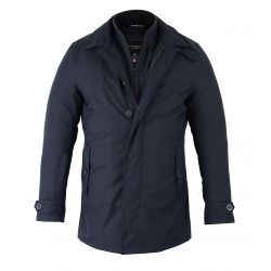 Trench Coat Blue retro jacket- Vstreet 