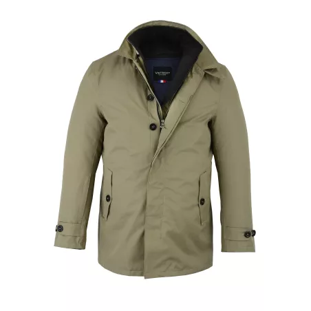 Trench Coat Beige retro jacket- Vstreet