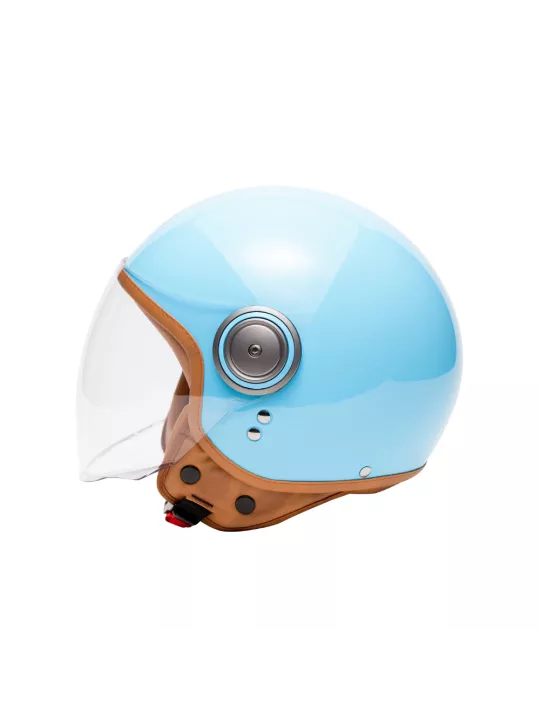 Vintage casco de moto Jet ELEMENTOS -MÂRKÖ AZUL