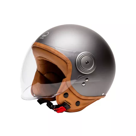 Vintage casco de moto Jet ELEMENTOS MAT TITAN -MÂRKÖ