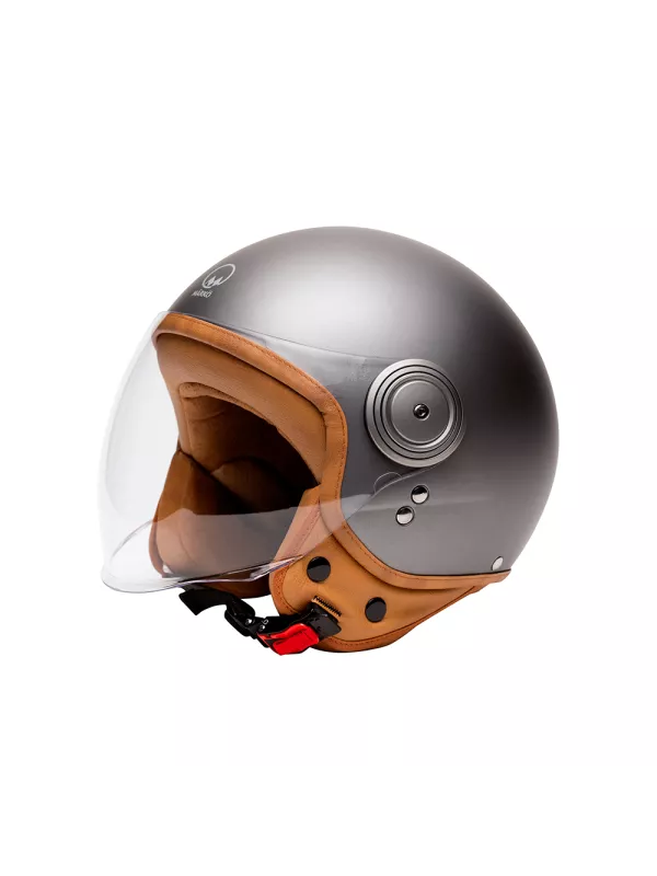 Vintage casco de moto Jet ELEMENTOS MAT TITAN -MÂRKÖ