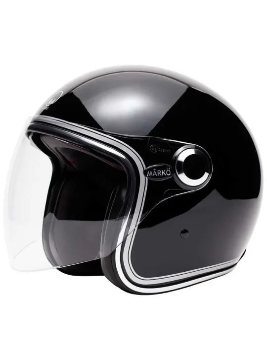 Marko BOREAL Negro Brillante Casco "