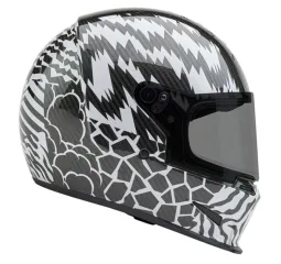 Eliminator Carbon Full Face Helmet - Deathspray Gloss Black/White/Black- Bell