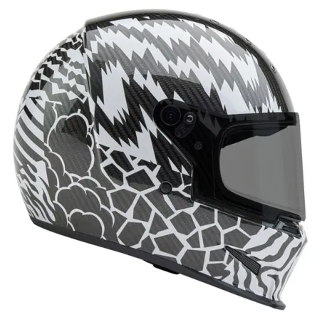 Eliminator Carbon Helmet - Deathspray Gloss Black/White/Black- Bell
