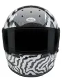 Casque Eliminator Carbon - Deathspray Gloss Black/White/Black- Bell
