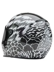 Casque Eliminator Carbon - Deathspray Gloss Black/White/Black- Bell