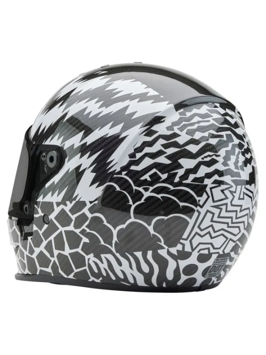Casque Eliminator Carbon - Deathspray Gloss Black/White/Black- Bell