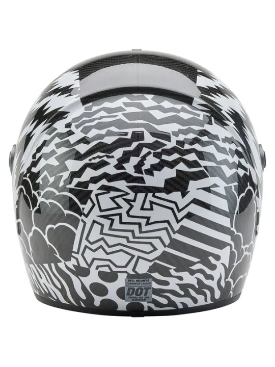 Eliminator Carbon Full Face Helmet - Deathspray Gloss Black/White/Black- Bell