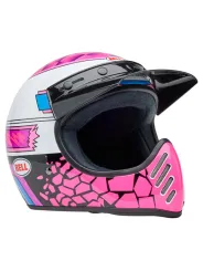 Moto-3 Full Face Helmet - Deathspray Gloss Pink Purple - Bell