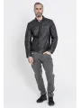 Jacket Leather Storm Black - John Doe