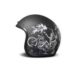 Casco da moto jet Retro Ghost Rider Helmet - Dmd